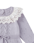 Lilac Lace Knit Romper