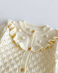 Ruffle Popcorn Knit Cardigan