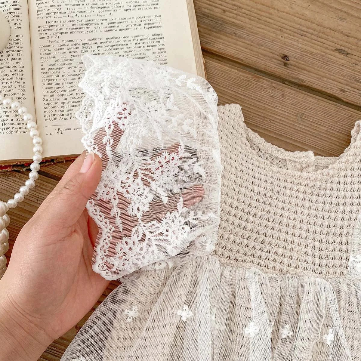 Lace Waffle Romper