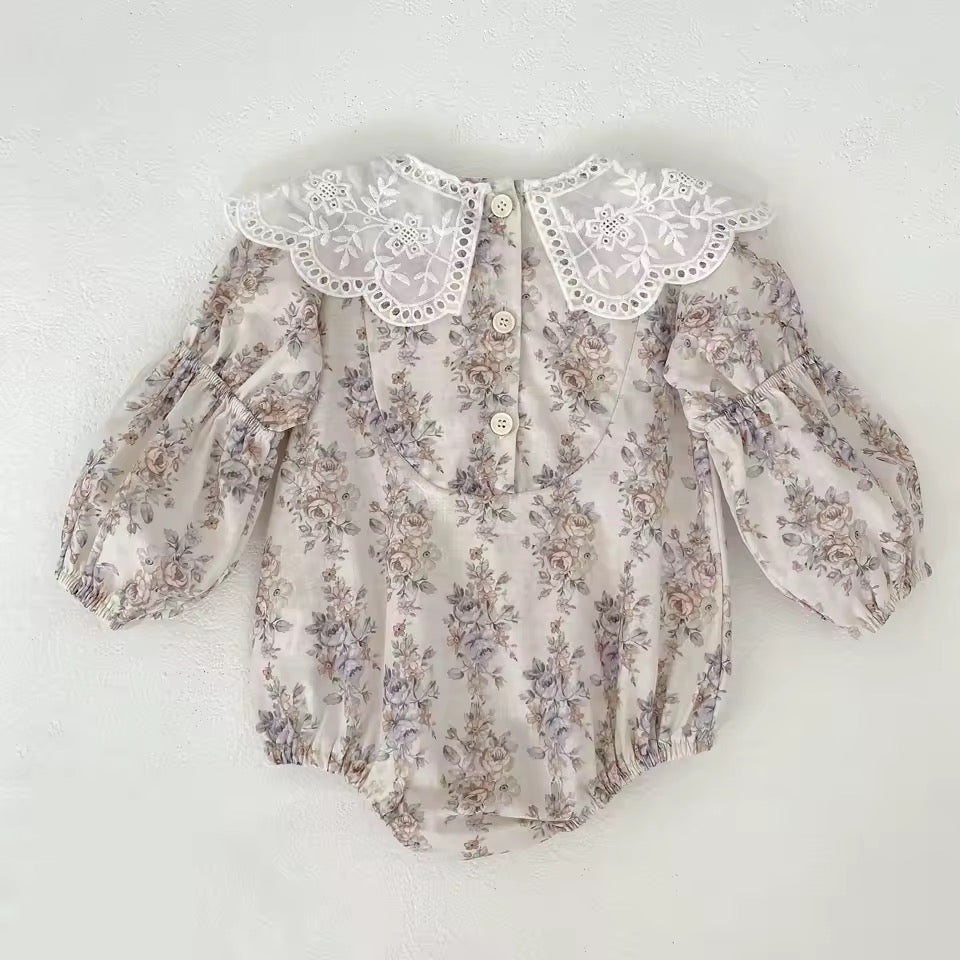 Meadow Lace Floral Romper