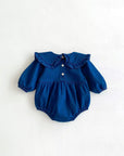 Vintage Peter Pan Collar Denim Romper