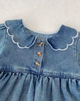 Bluebell Scallop Denim Romper