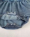 Bluebell Scallop Denim Romper