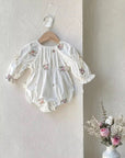 Floral Embroidered Baby Romper