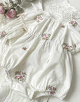 Floral Embroidered Baby Romper