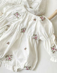 Floral Embroidered Baby Romper