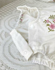 Floral Embroidered Baby Romper