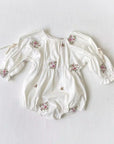 Floral Embroidered Baby Romper