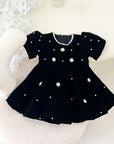The Pearl Blossom Velvet Dress