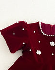The Pearl Blossom Velvet Dress