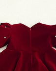 The Pearl Blossom Velvet Dress