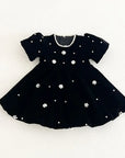 The Pearl Blossom Velvet Dress