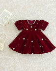 The Pearl Blossom Velvet Dress