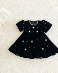 The Pearl Blossom Velvet Dress