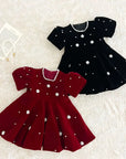 The Pearl Blossom Velvet Dress