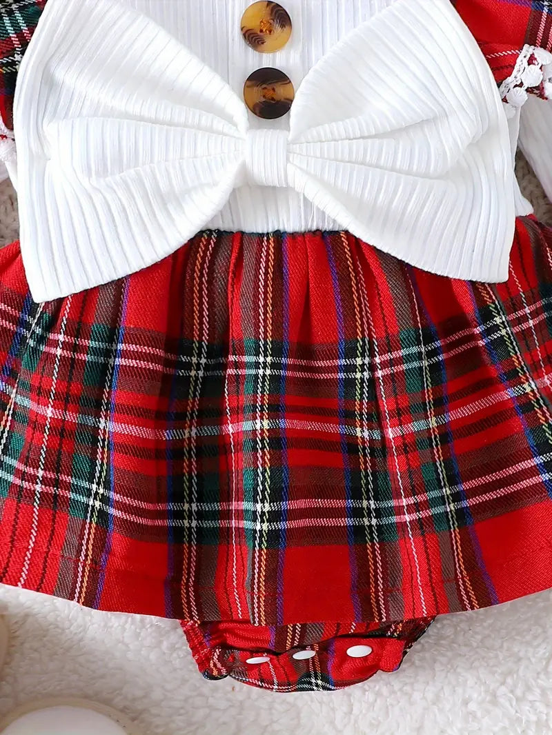 Holiday Tartan Ruffle Romper Set
