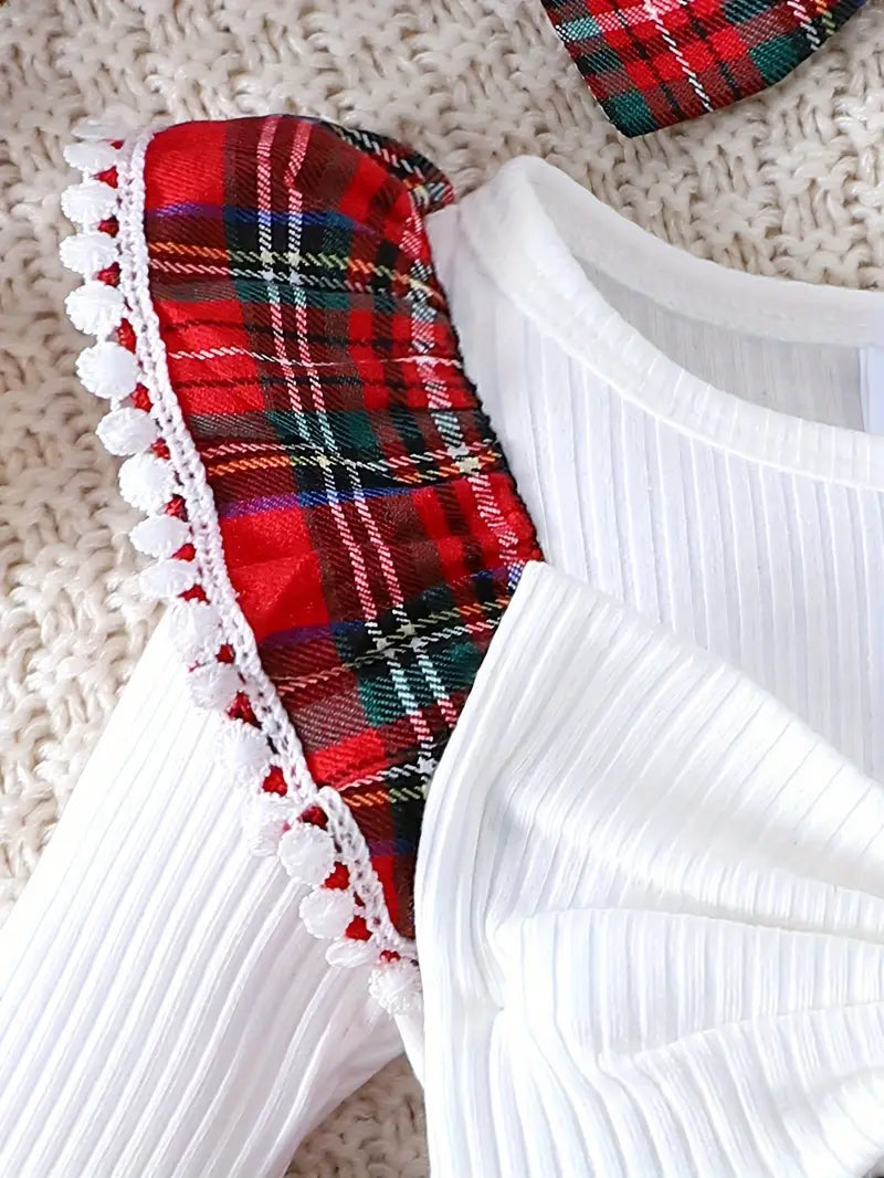 Holiday Tartan Ruffle Romper Set