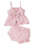 2pcs Bow Cami Shorts set