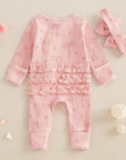 2pcs Bow Onesie Set