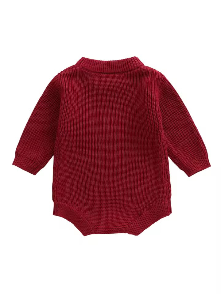 Santa Baby Knit Romper