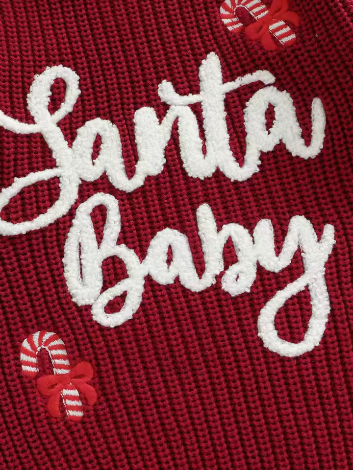 Santa Baby Knit Romper