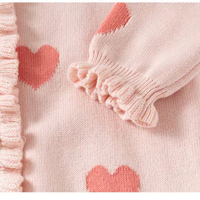 Sweetheart Knit Romper – Blush Pink