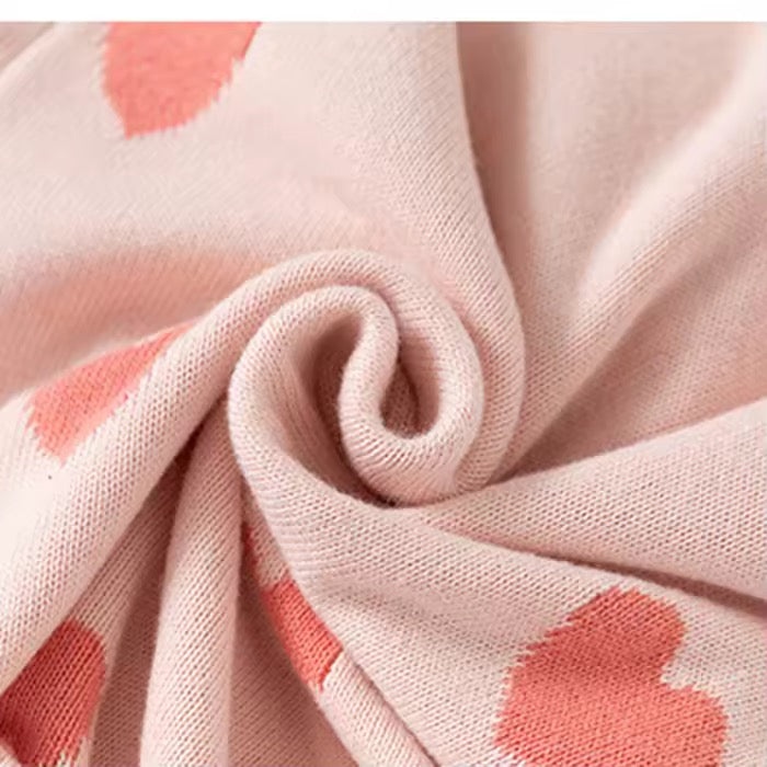 Sweetheart Knit Romper – Blush Pink