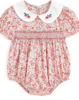 Vintage Floral Smocked Romper