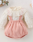 Sweetheart Ruffle Suspender Romper