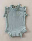 Ruffle Sleeve Ribbed Bodysuit