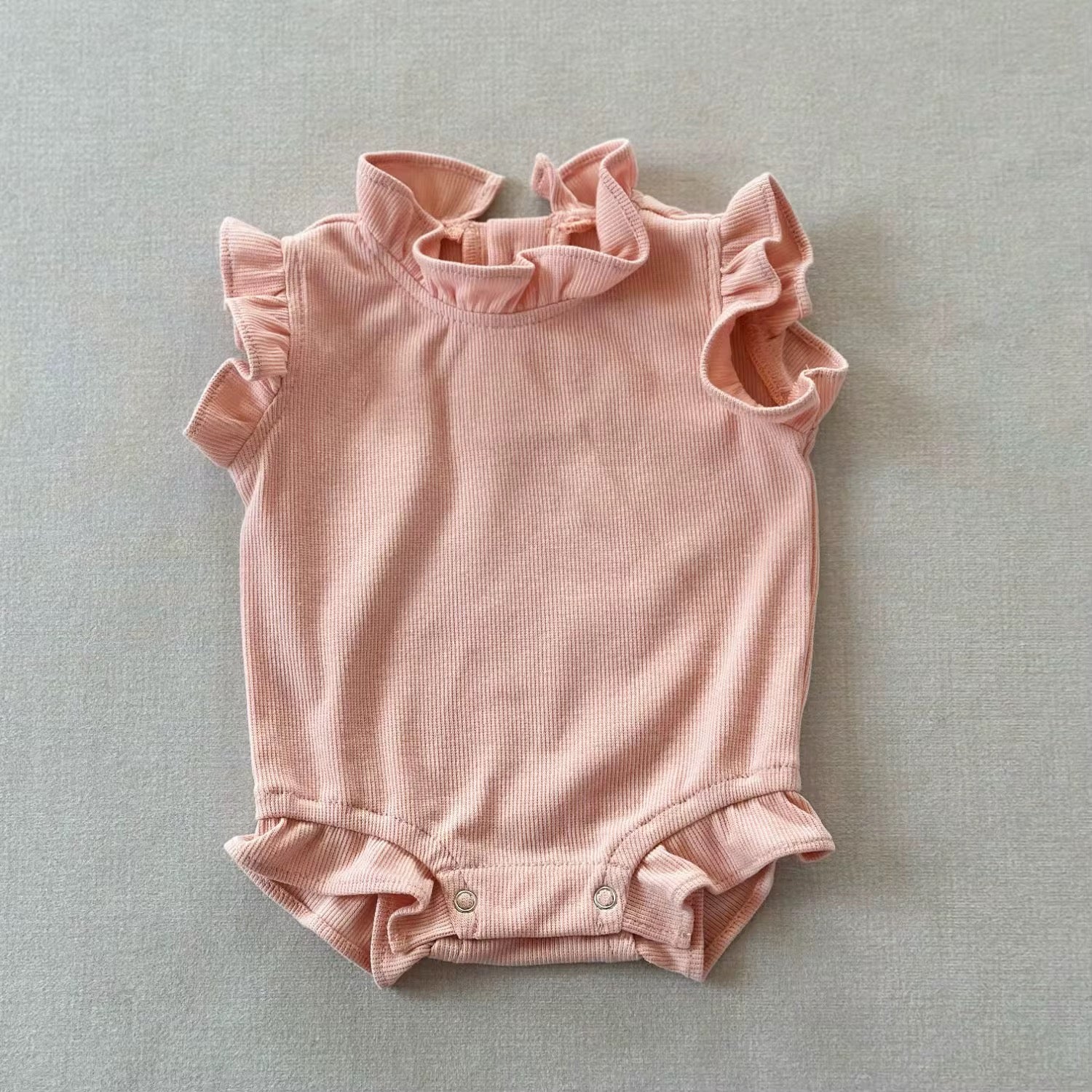 Ruffle Sleeve Ribbed Bodysuit