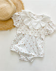 Floral Lace Collar Romper