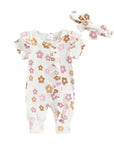 Short Sleeve Floral Onesie