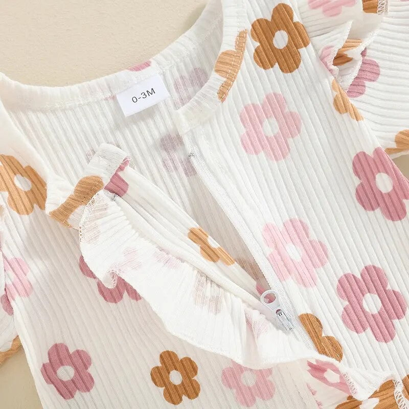 Short Sleeve Floral Onesie