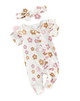 Short Sleeve Floral Onesie