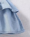 Denim Ruffle Romper