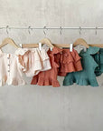 Muslin Ruffle Bloomer Set