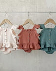 Muslin Ruffle Bloomer Set