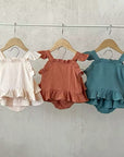 Muslin Ruffle Bloomer Set