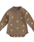 Star Knit Sweater Romper
