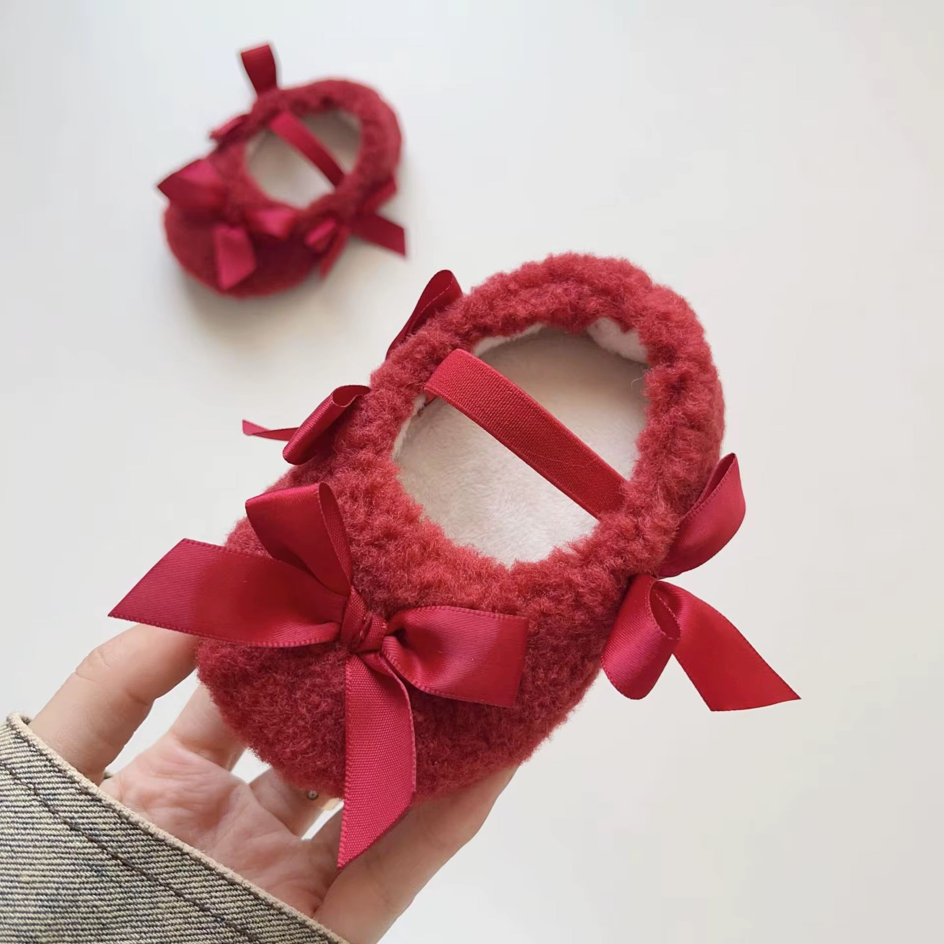 Sherpa Lace Ribbon Shoes