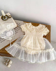 Lace Collar Smocked Romper