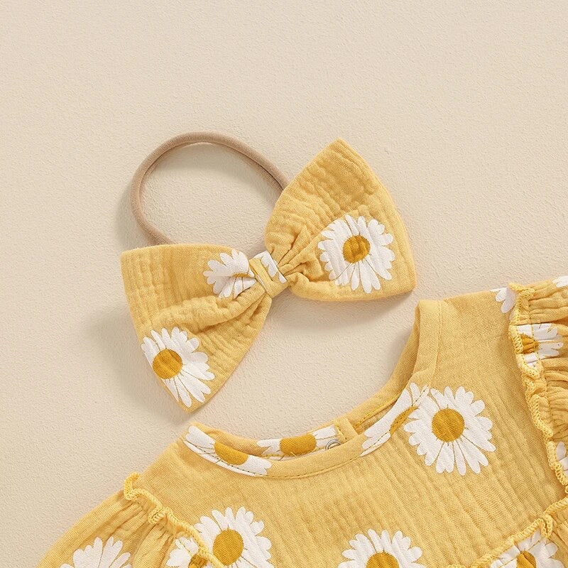 2pcs Daisy Bubble Romper