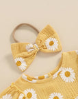 2pcs Daisy Bubble Romper