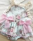 Rosewater Lace Bow Romper