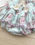 Rosewater Lace Bow Romper