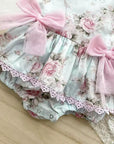 Rosewater Lace Bow Romper