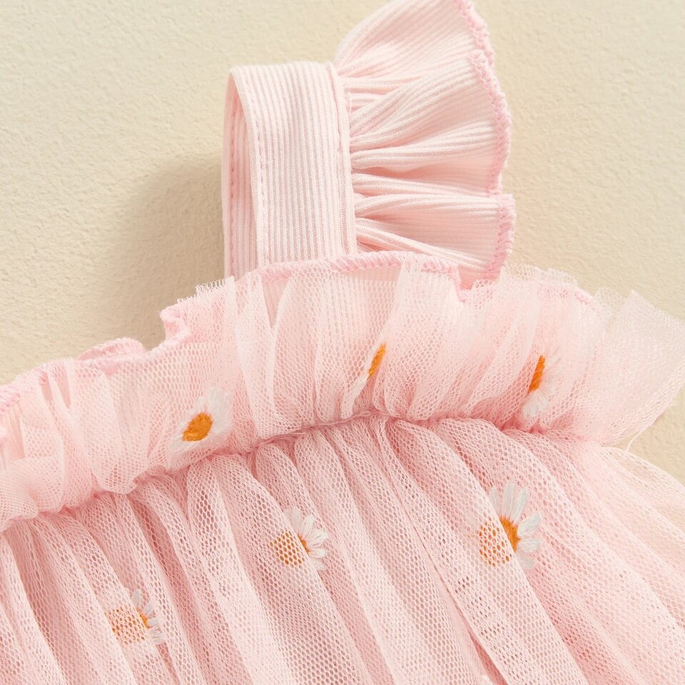 Frill Trim Daisy Tutu Romper