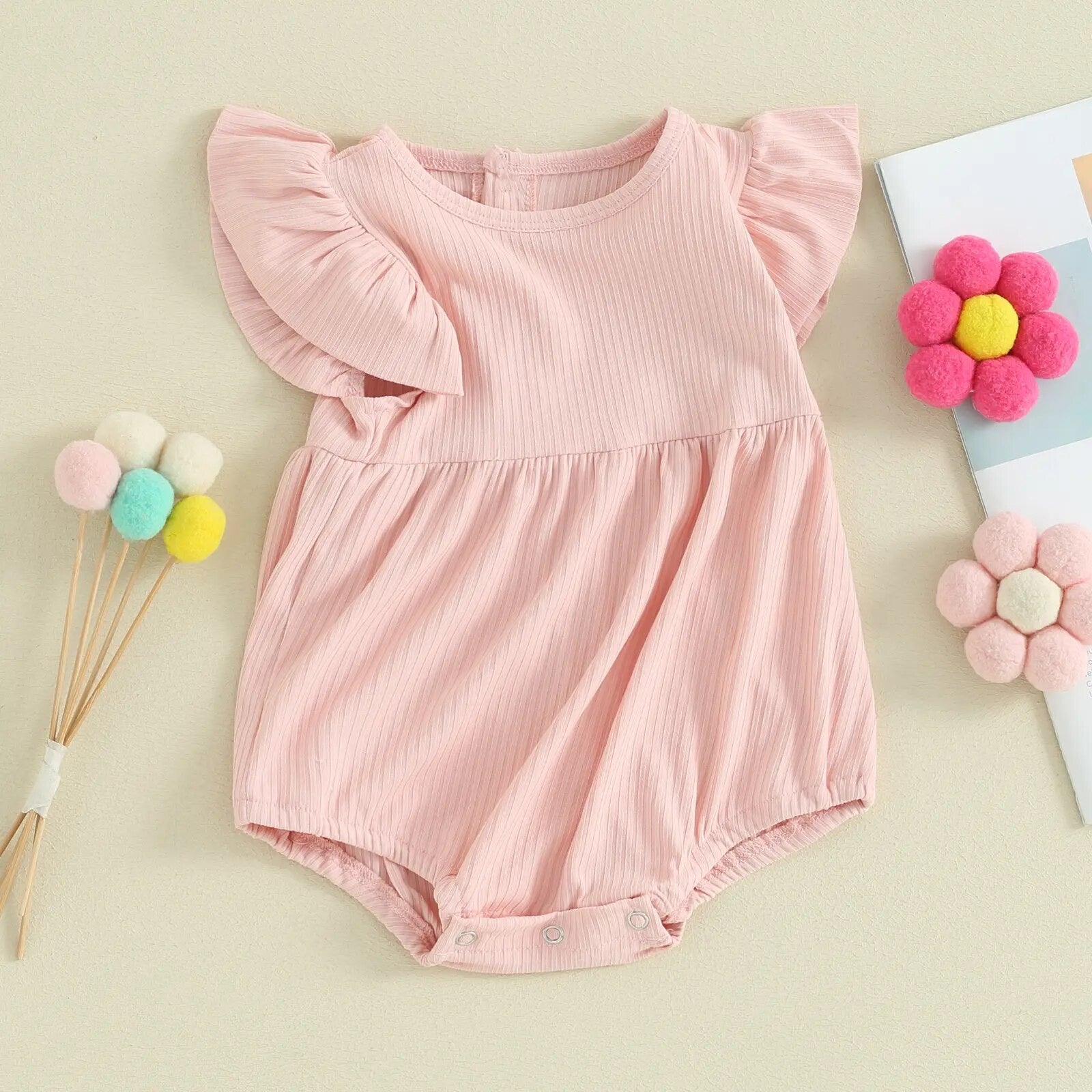 Ribbed Bubble Romper