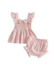 Darling Gingham Bow Set